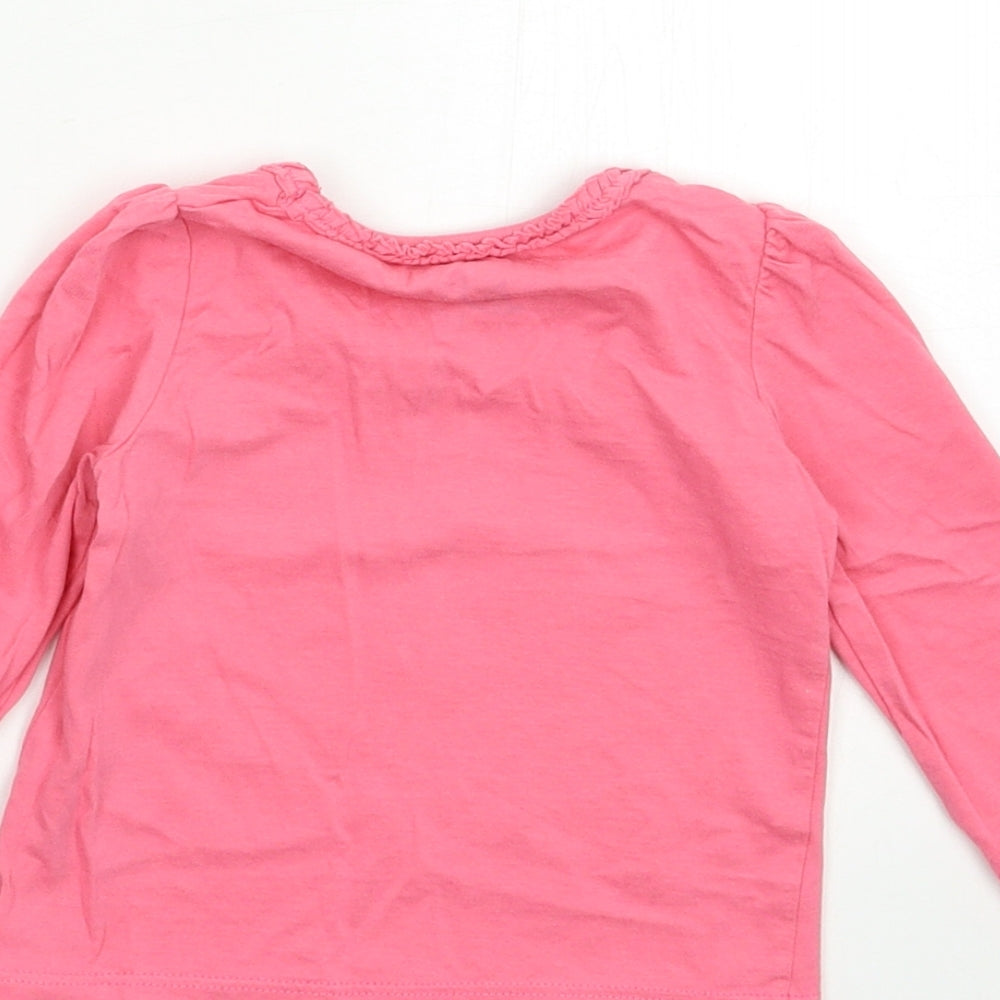 mamas & papas Baby Pink   Basic T-Shirt Size 9-12 Months