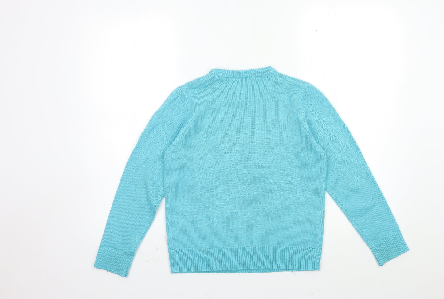 Avenue Kids Girls Blue  Knit Pullover Jumper Size 9-10 Years  - christmas