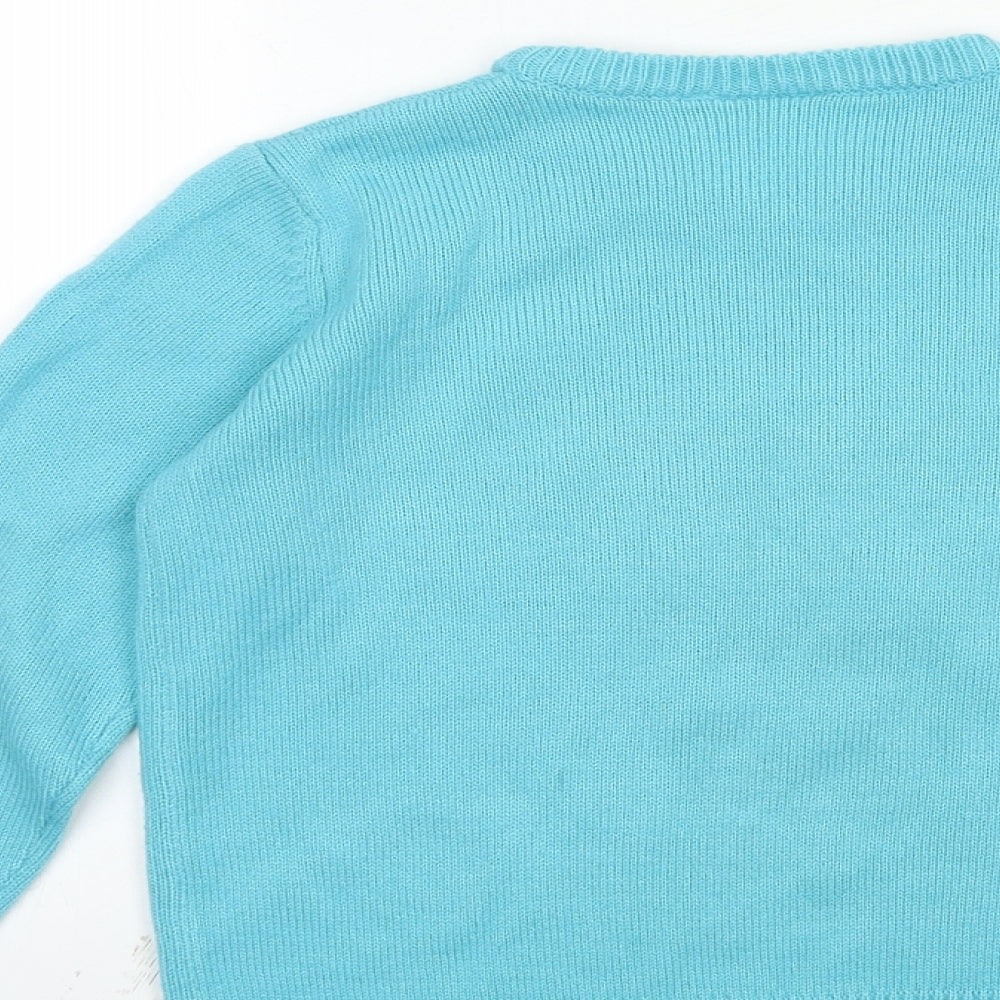 Avenue Kids Girls Blue  Knit Pullover Jumper Size 9-10 Years  - christmas