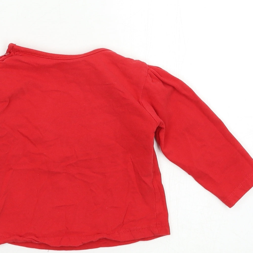 Earlydays Baby Red   Basic T-Shirt Size 6-9 Months
