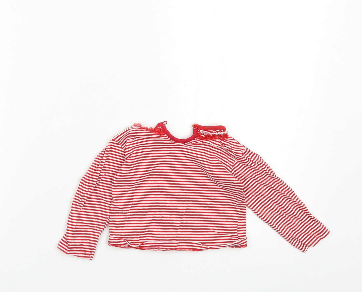 Earlydays Baby Red Striped  Basic T-Shirt Size 6-9 Months