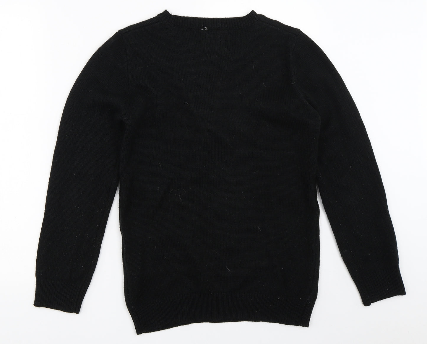 Miss Evie Girls Black   Pullover Jumper Size 13-14 Years  - christmas snowman