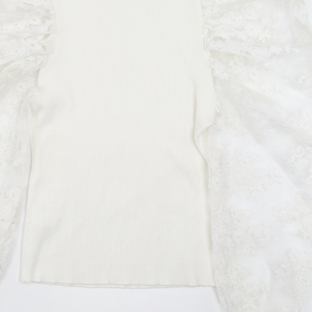 Cameo Rose Womens White   Pullover Jumper Size L