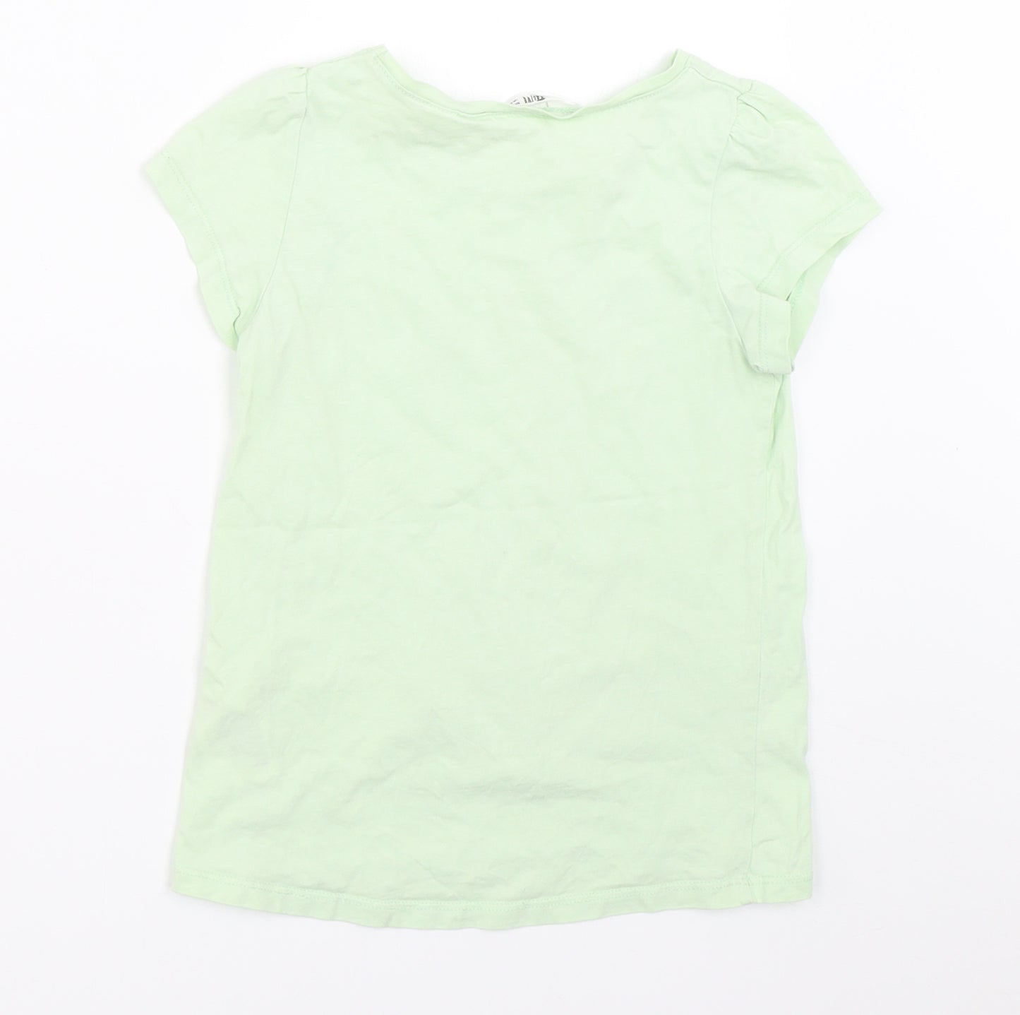 H&M Girls Green   Basic T-Shirt Size 7-8 Years  - Princess Tiana