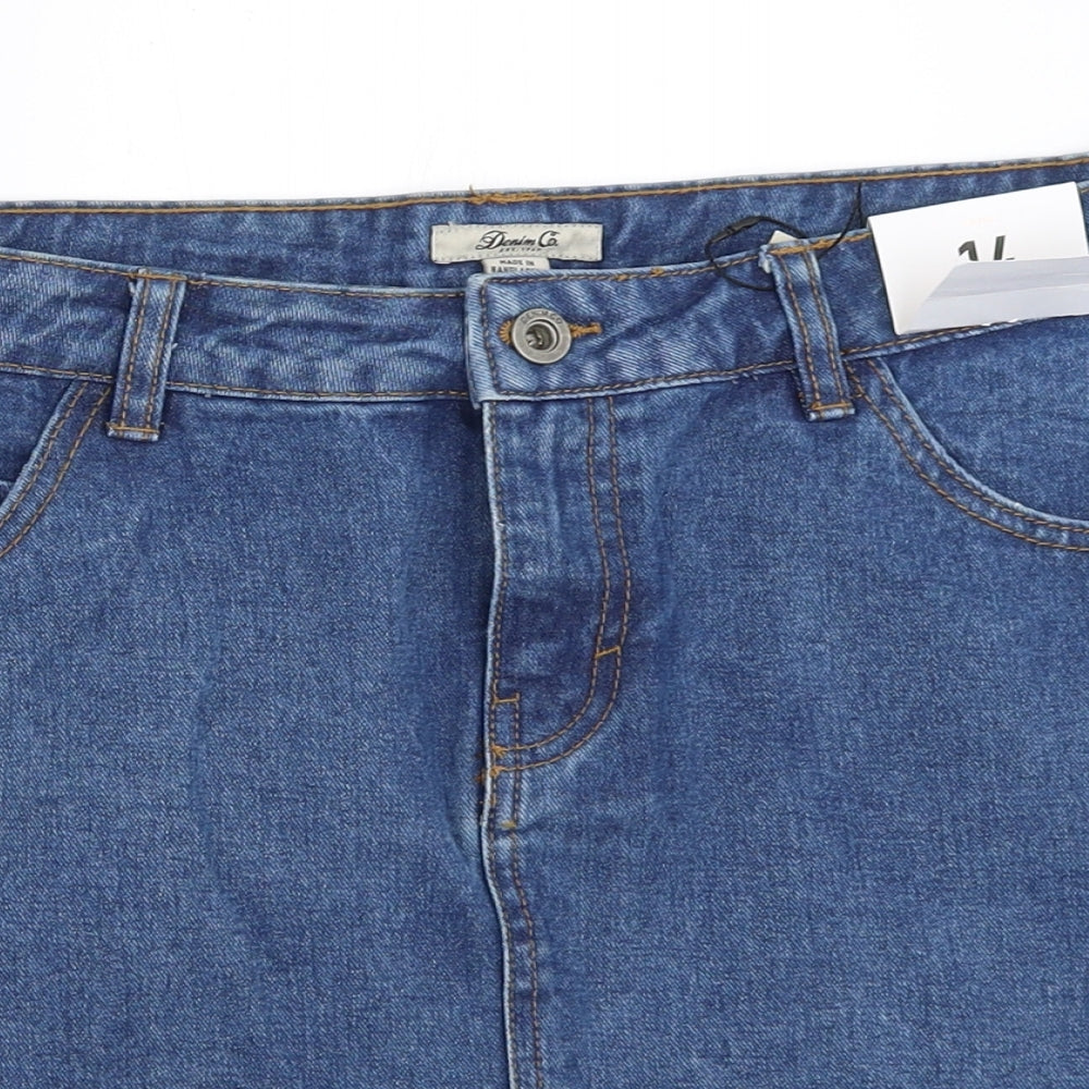 Primark Womens Blue  Denim Mini Skirt Size 14