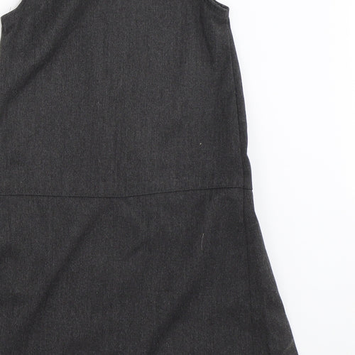 TU Girls Grey   Pinafore/Dungaree Dress  Size 5 Years  - school dress