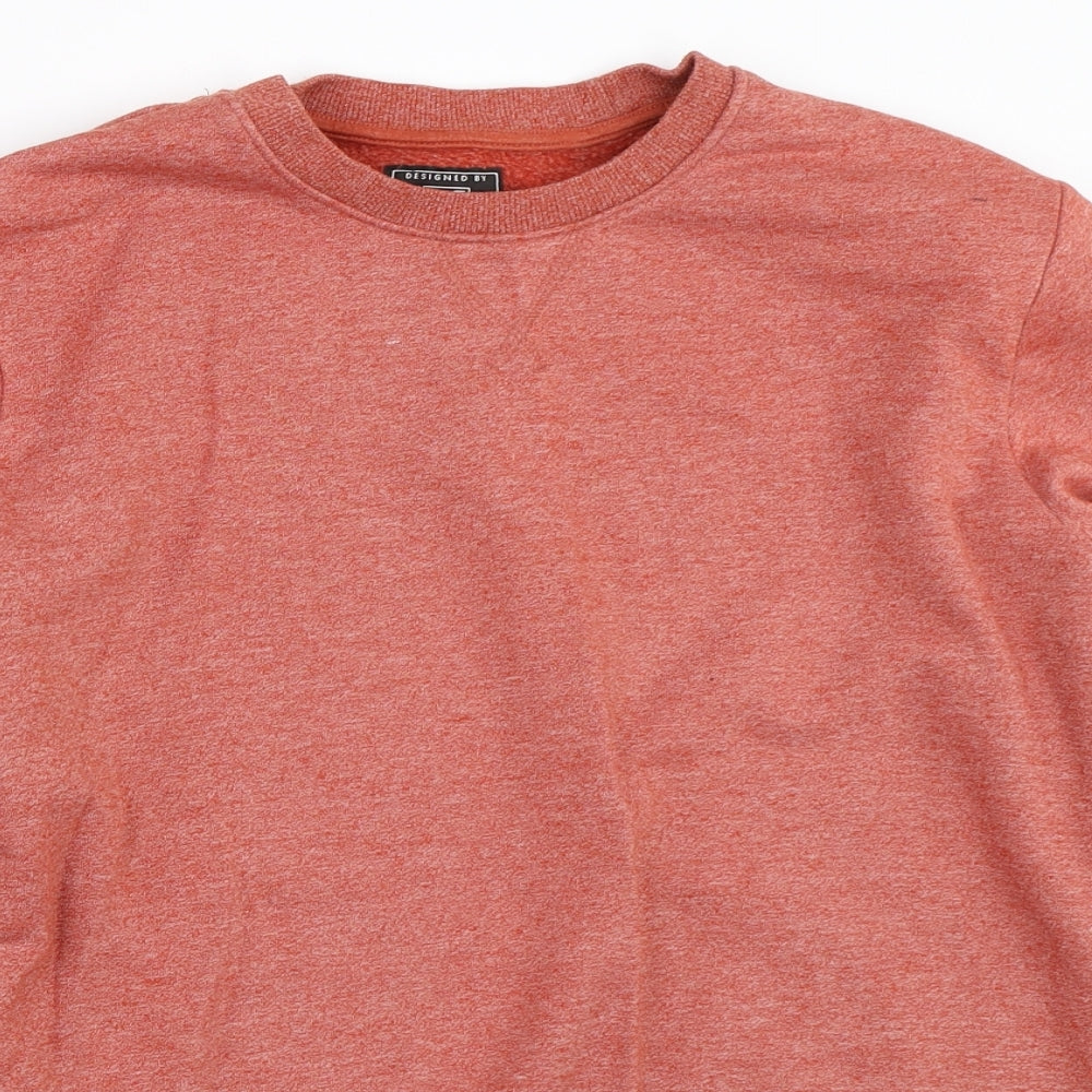 F&F Mens Orange   Pullover Sweatshirt Size S