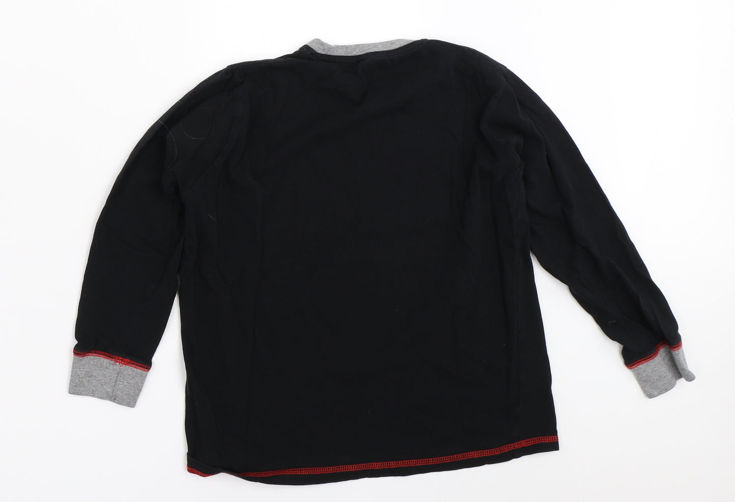 The Pyjama Factory Boys Black Solid   Pyjama Top Size 11-12 Years
