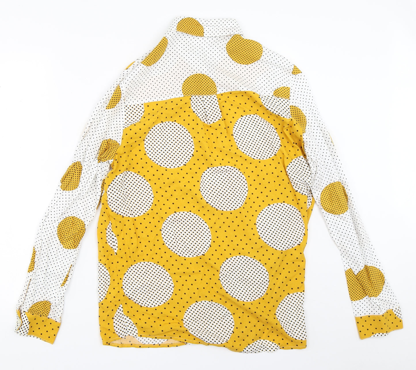 TU Womens Yellow Polka Dot  Basic Blouse Size 16