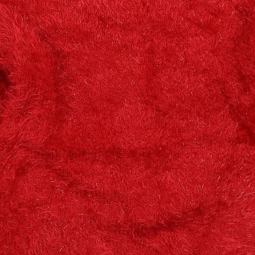 George Girls Red   Pullover Jumper Size 9-10 Years  - christmas