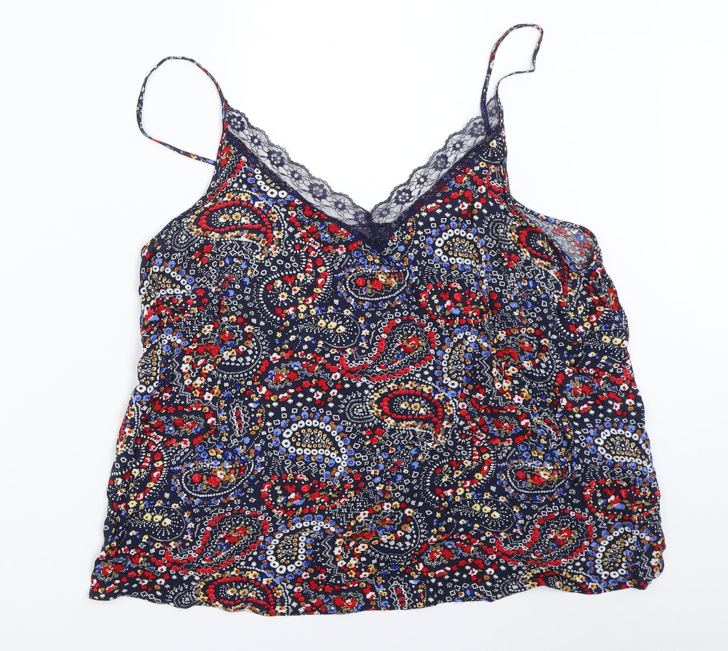 Matalan Womens Blue Geometric  Camisole Blouse Size 18