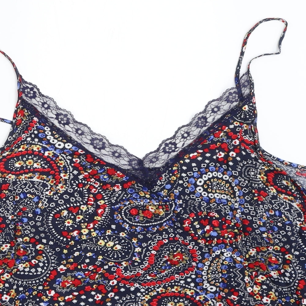 Matalan Womens Blue Geometric  Camisole Blouse Size 18
