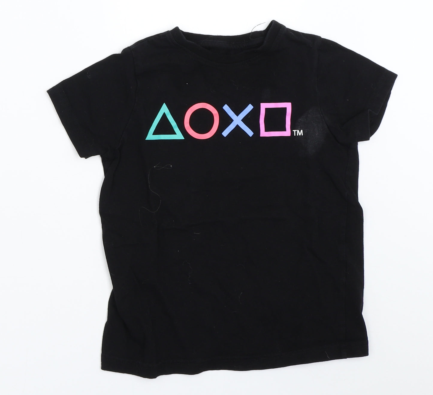 Primark Girls Black   Basic T-Shirt Size 6-7 Years