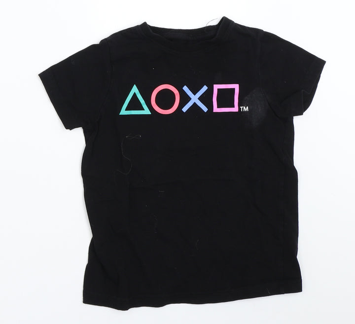 Primark Girls Black   Basic T-Shirt Size 6-7 Years