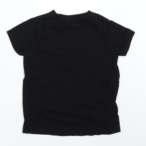 Primark Girls Black   Basic T-Shirt Size 6-7 Years