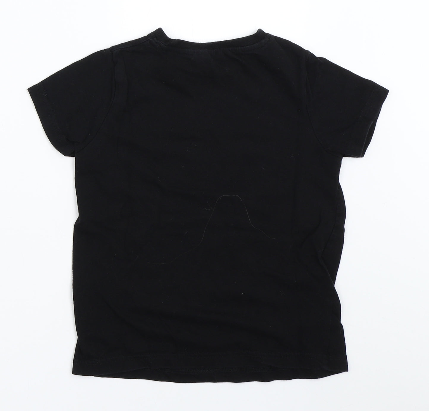 Primark Girls Black   Basic T-Shirt Size 6-7 Years