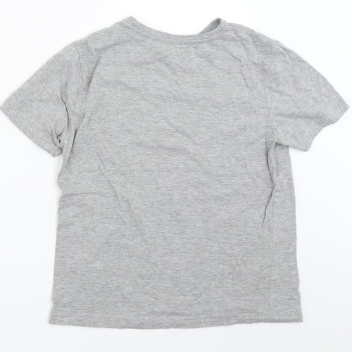 Rebel Boys Grey   Basic T-Shirt Size 10-11 Years