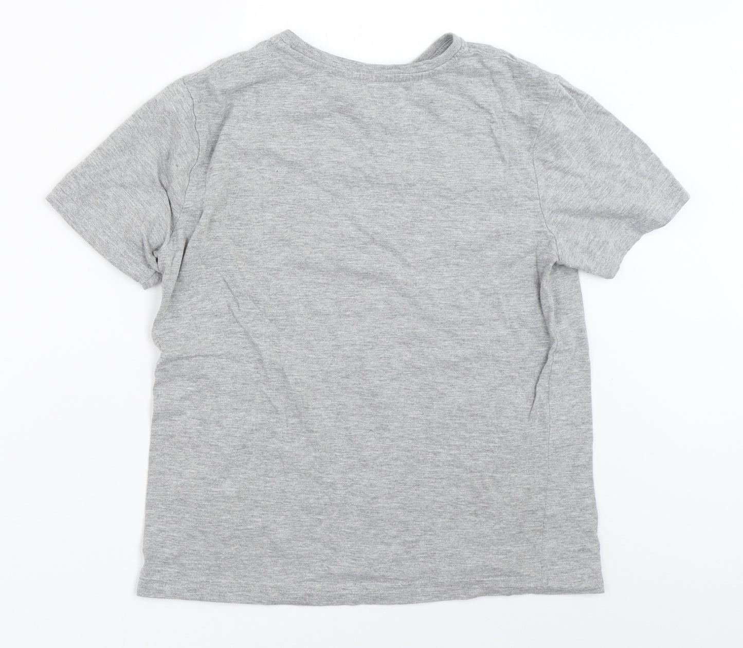 Rebel Boys Grey   Basic T-Shirt Size 10-11 Years
