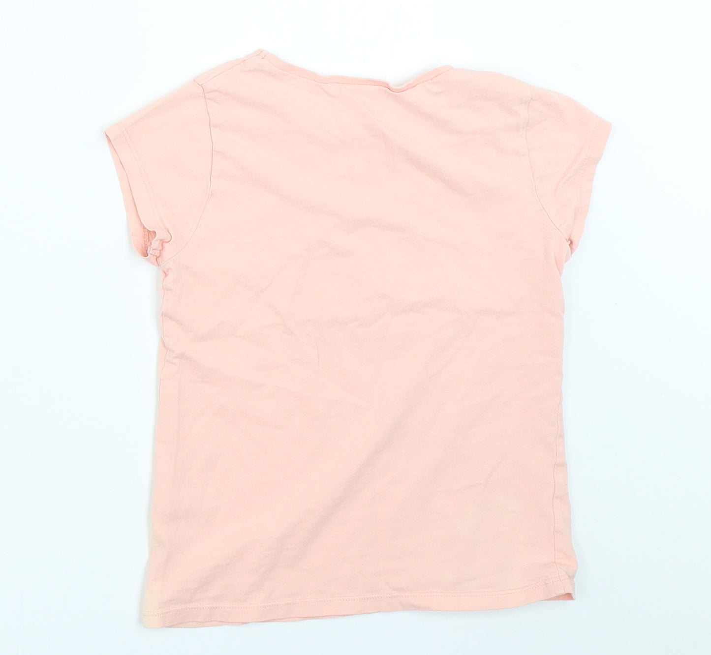 George Girls Pink   Basic T-Shirt Size 6-7 Years
