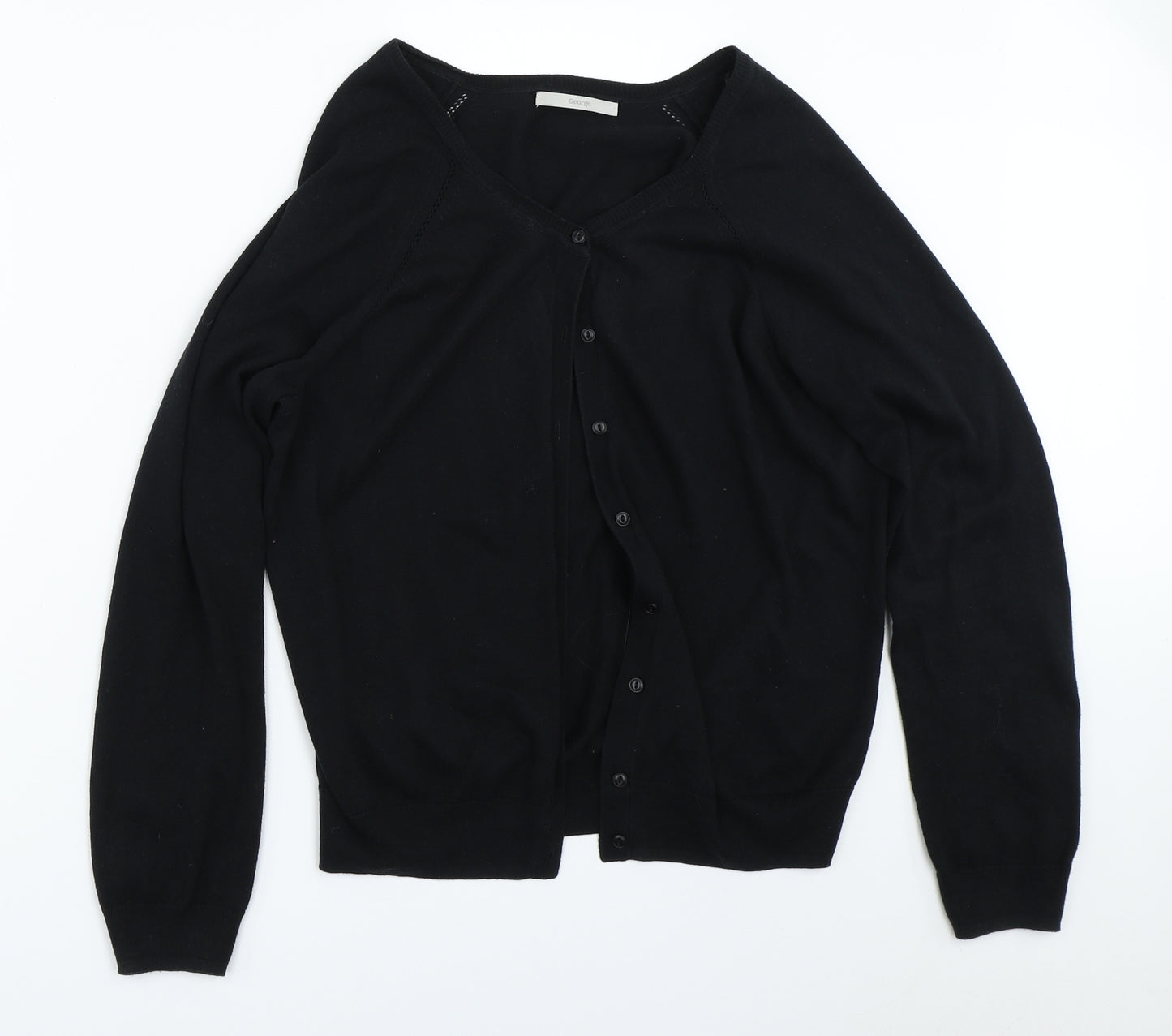George Womens Black   Cardigan Jumper Size 16