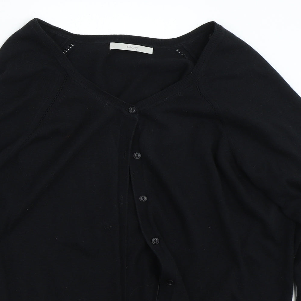 George Womens Black   Cardigan Jumper Size 16