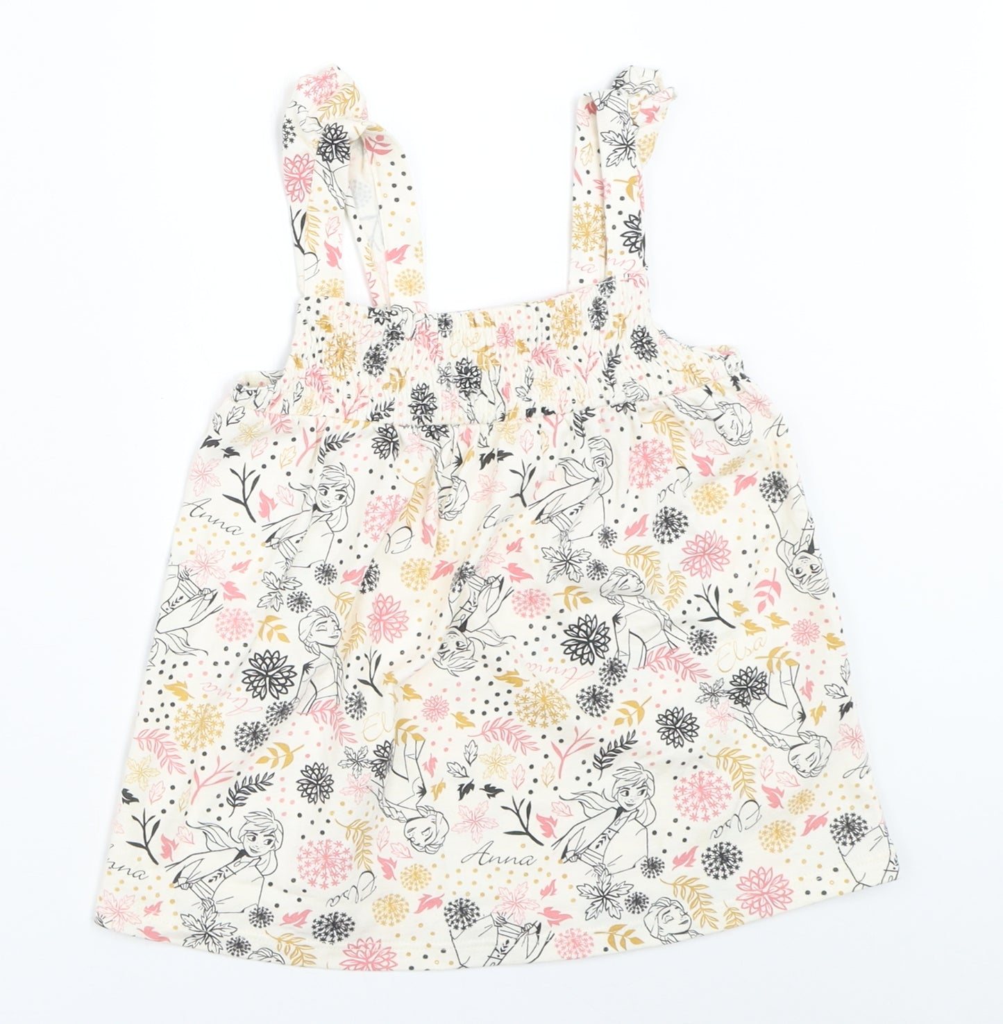 George Girls Ivory   Basic Tank Size 5-6 Years  - frozen