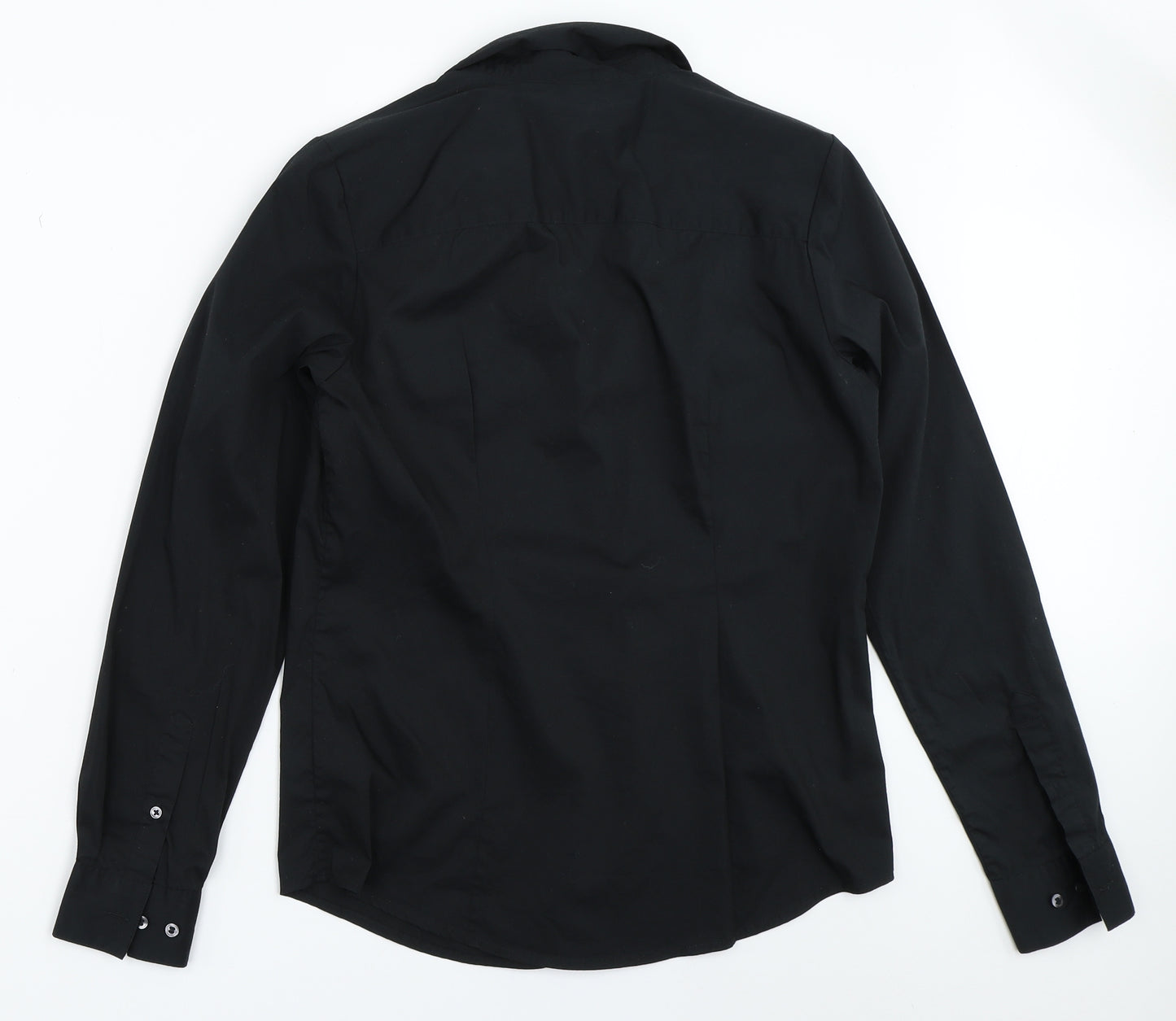 H&M Womens Black   Basic Button-Up Size 40
