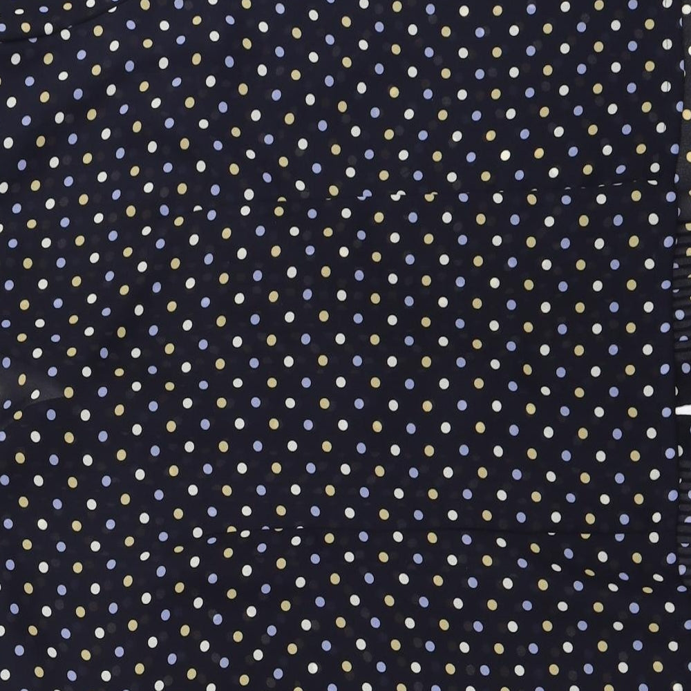 Eastex Womens Blue Polka Dot  Basic Button-Up Size 16