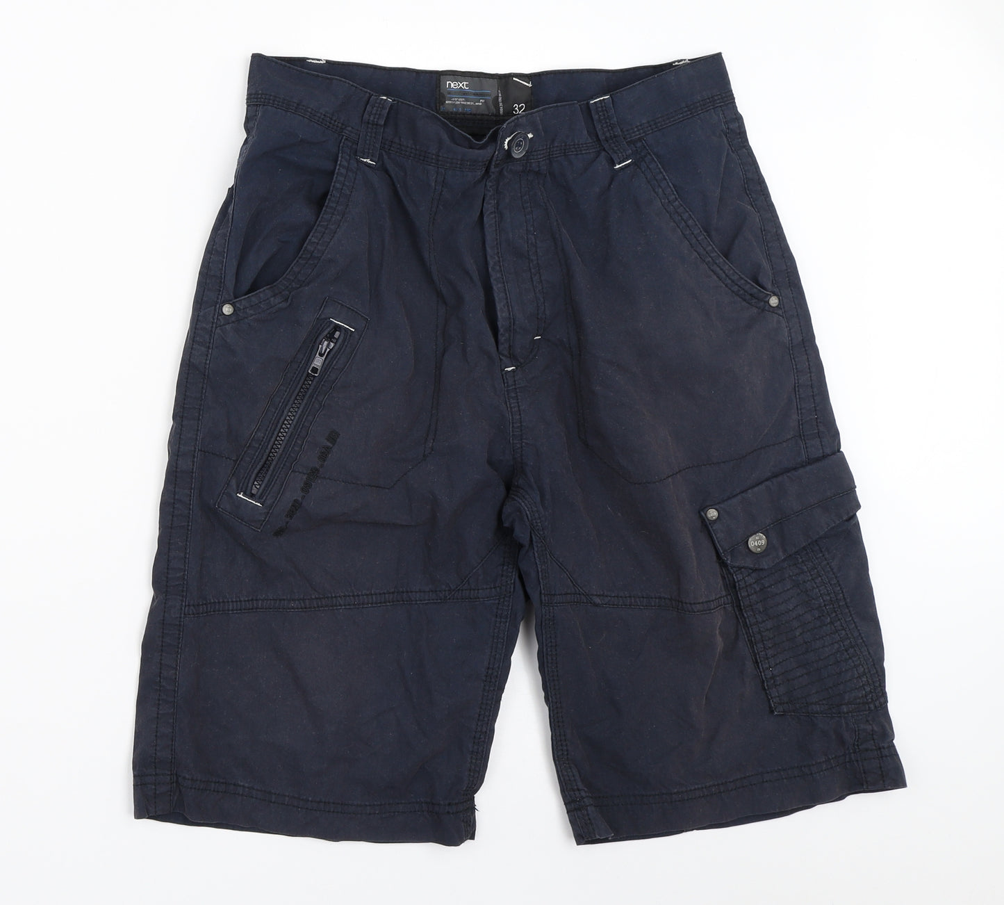 NEXT Mens Blue   Cargo Shorts Size 32 in