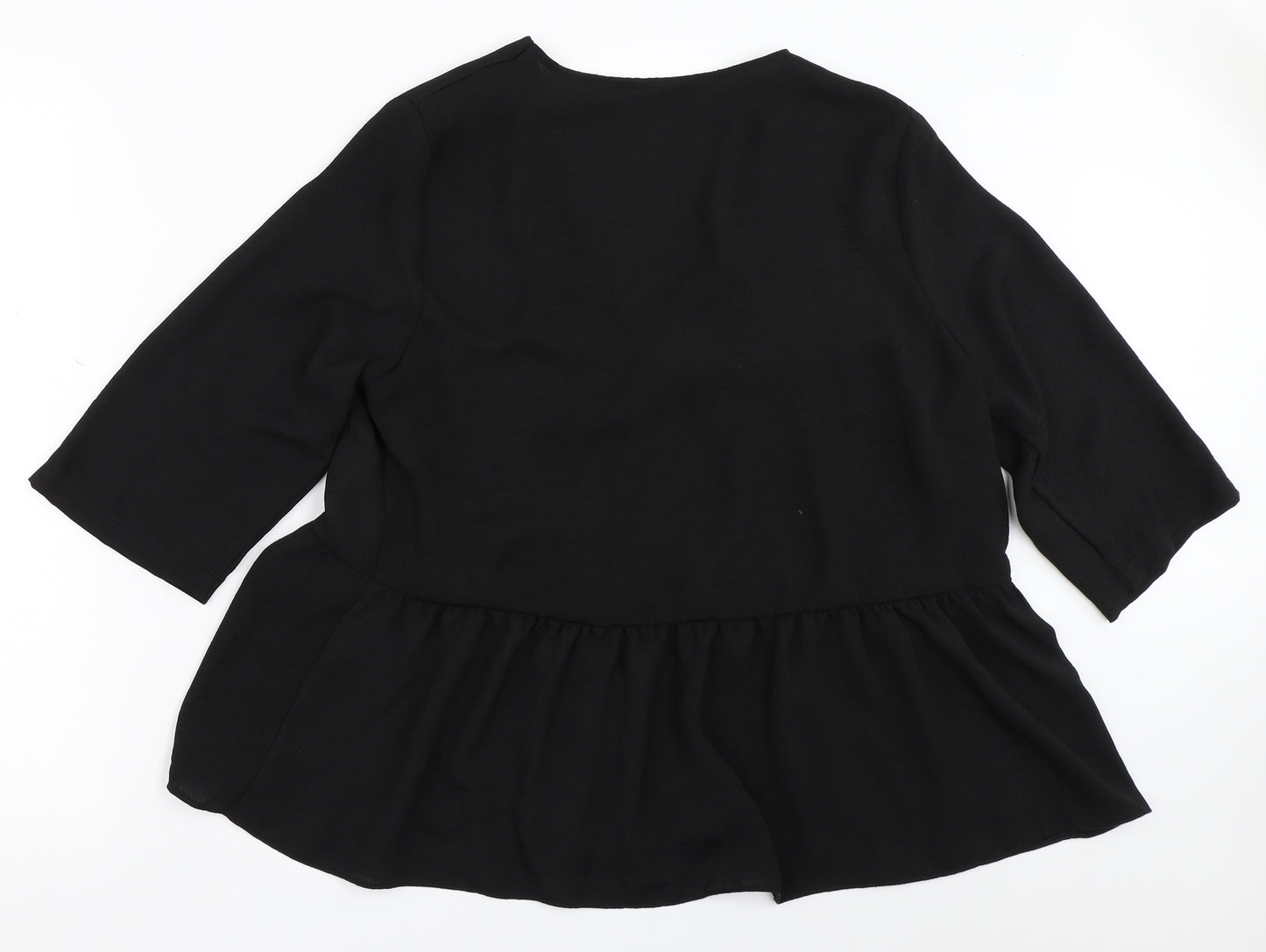 George Womens Black   Basic Button-Up Size 16