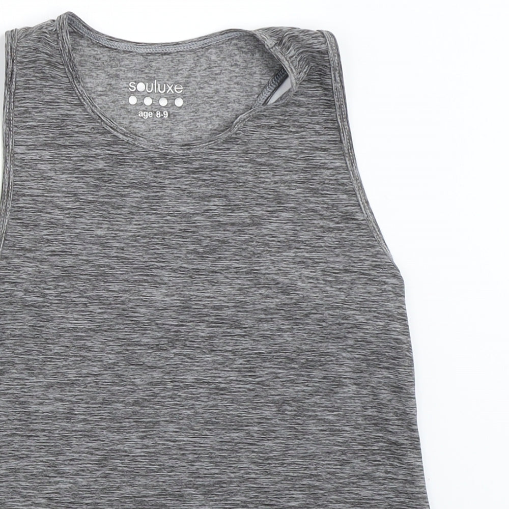 Matalan Girls Grey   Basic Tank Size 8-9 Years