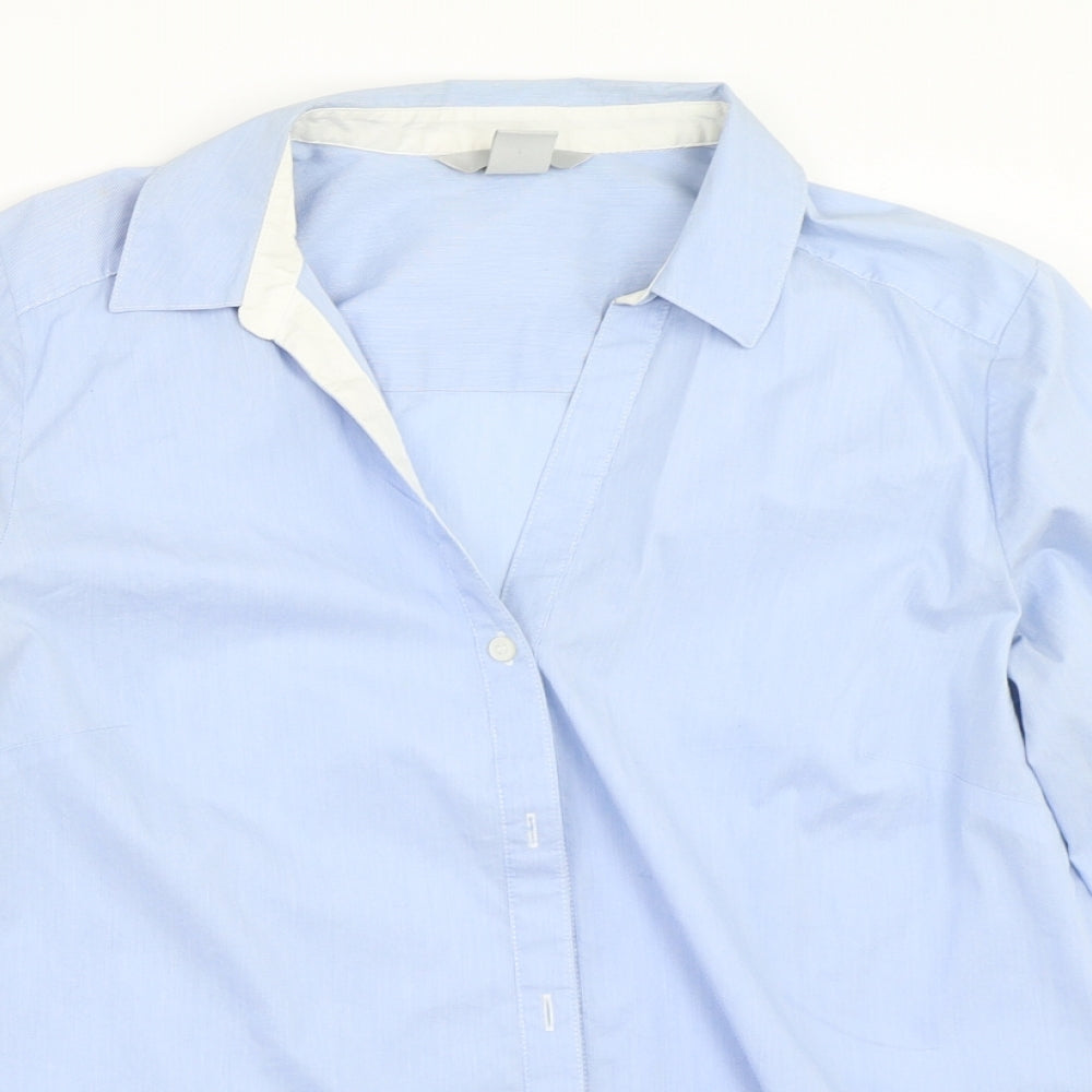 H&M Womens Blue   Basic Button-Up Size 40