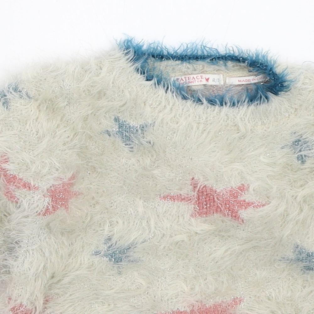 Fat Face Girls Beige   Pullover Jumper Size 2-3 Years