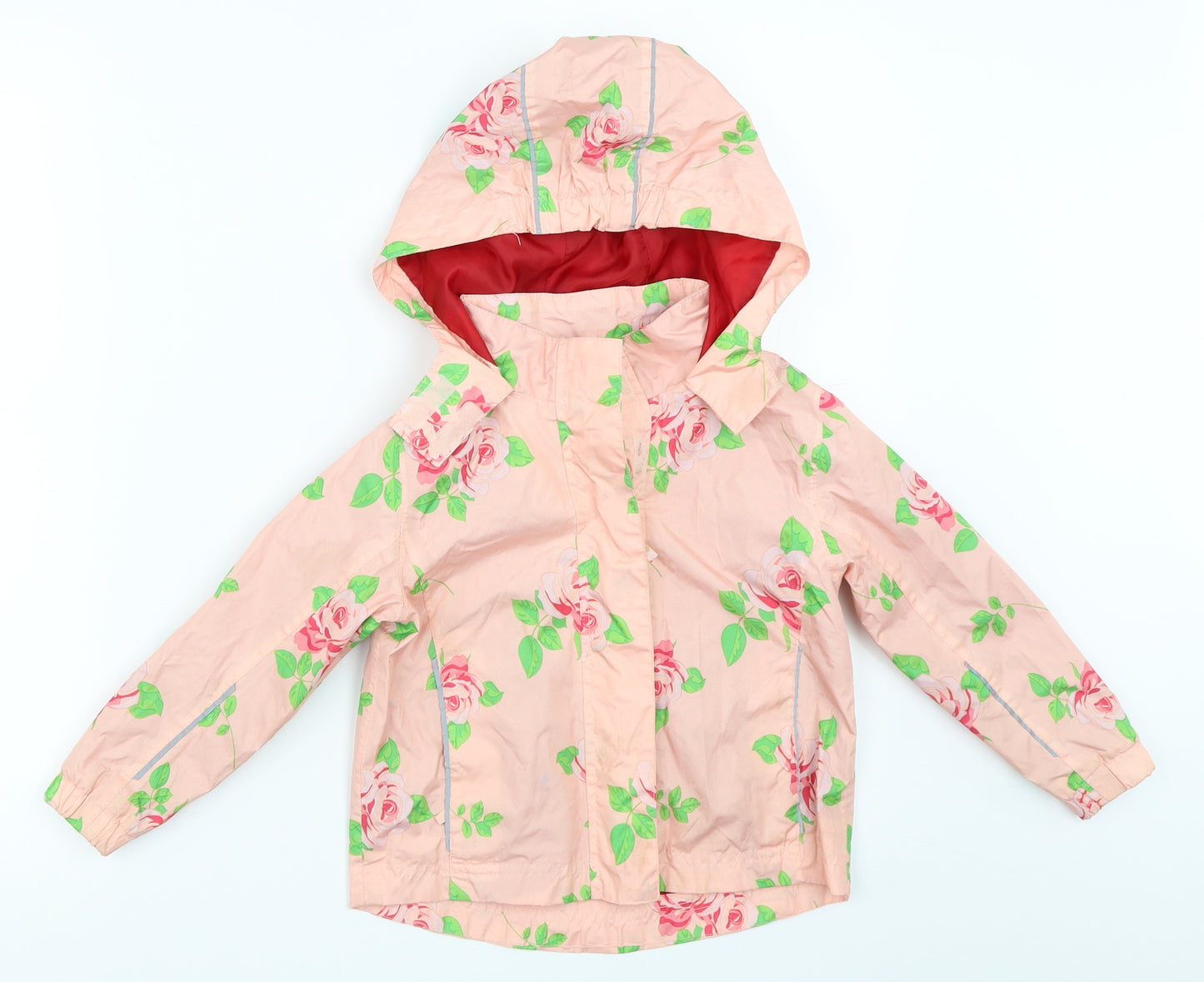 Crane Girls Pink Floral  Rain Coat Coat Size 3-4 Years