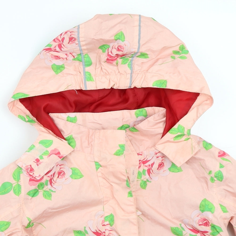 Crane Girls Pink Floral  Rain Coat Coat Size 3-4 Years