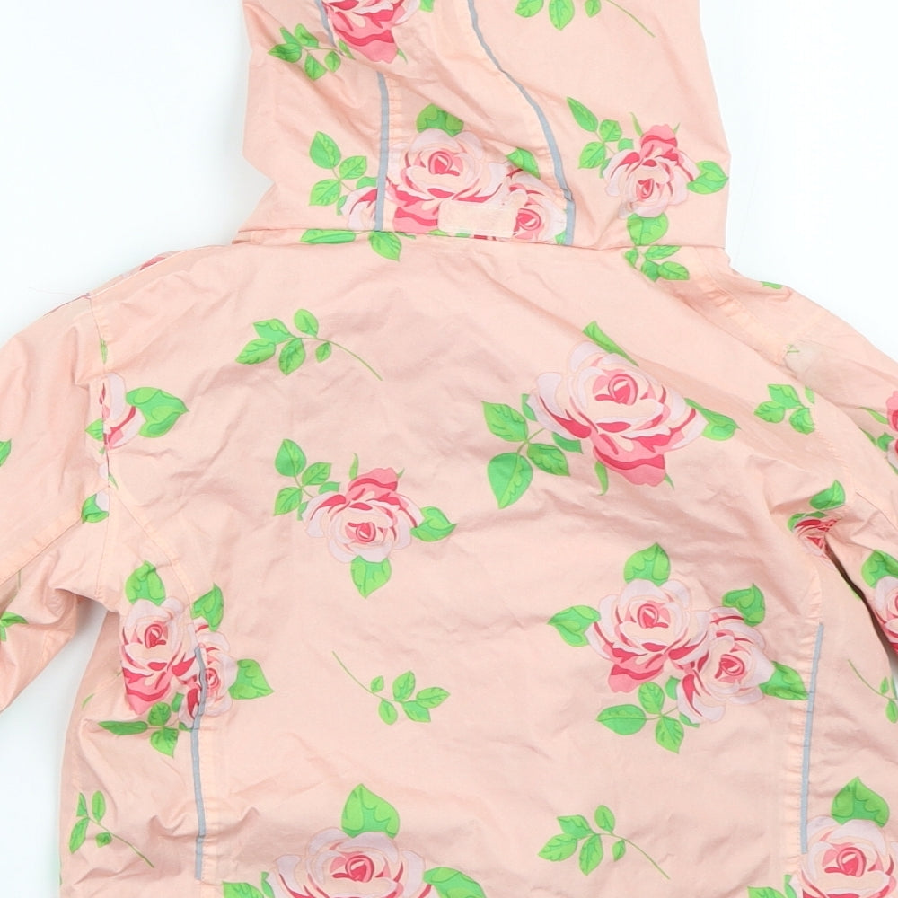 Crane Girls Pink Floral  Rain Coat Coat Size 3-4 Years