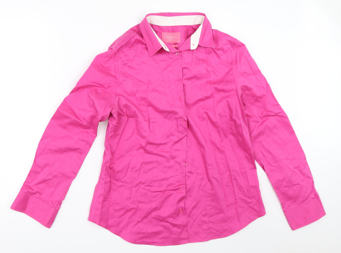 Charles Tyrwhitt Womens Pink   Basic Button-Up Size 14