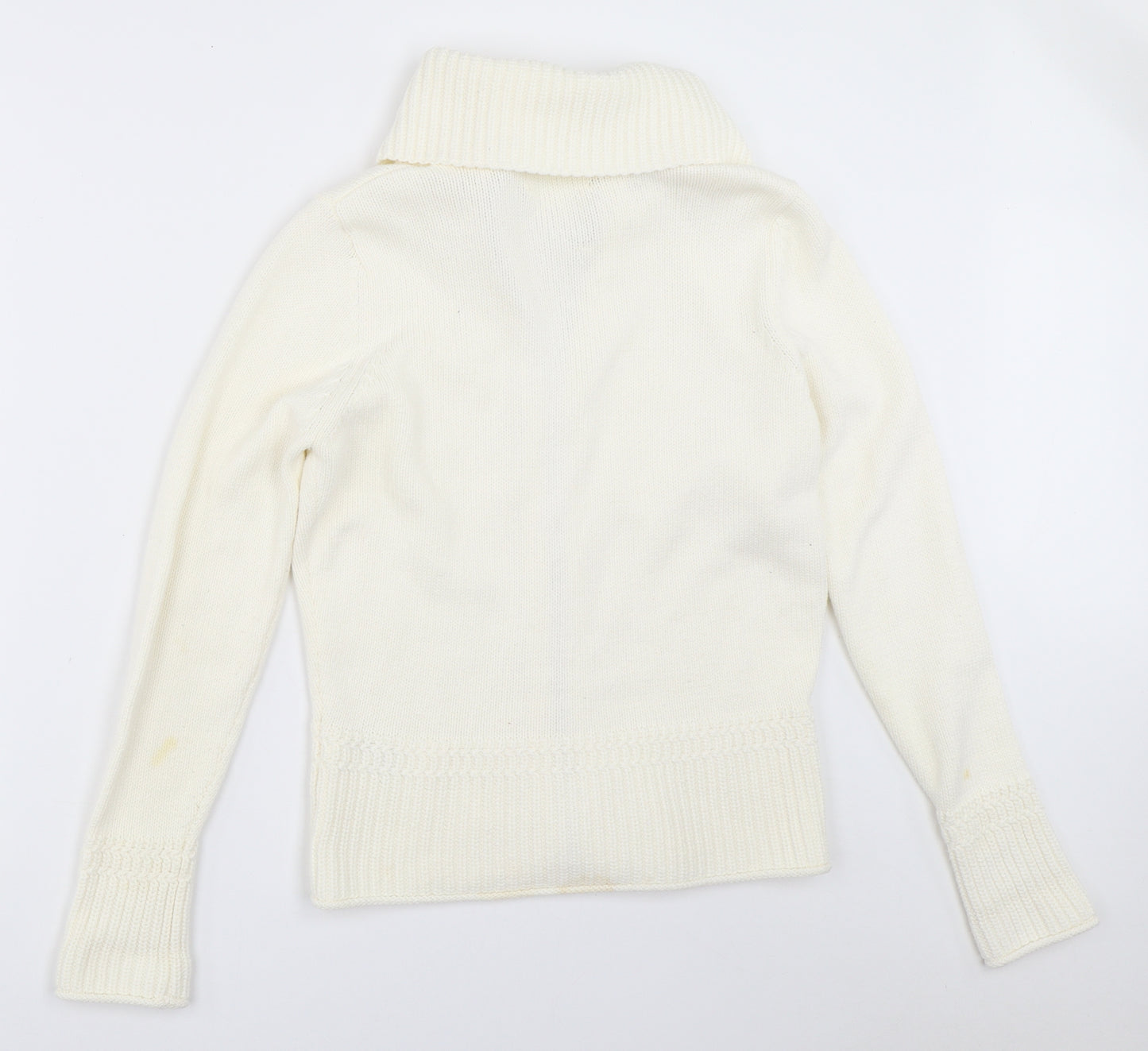 Marks and Spencer Womens Ivory   Full Zip Jumper Size 12