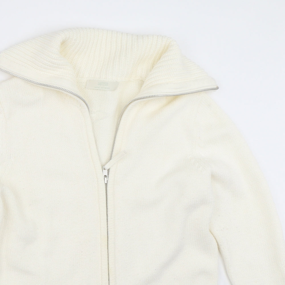 Marks and Spencer Womens Ivory   Full Zip Jumper Size 12