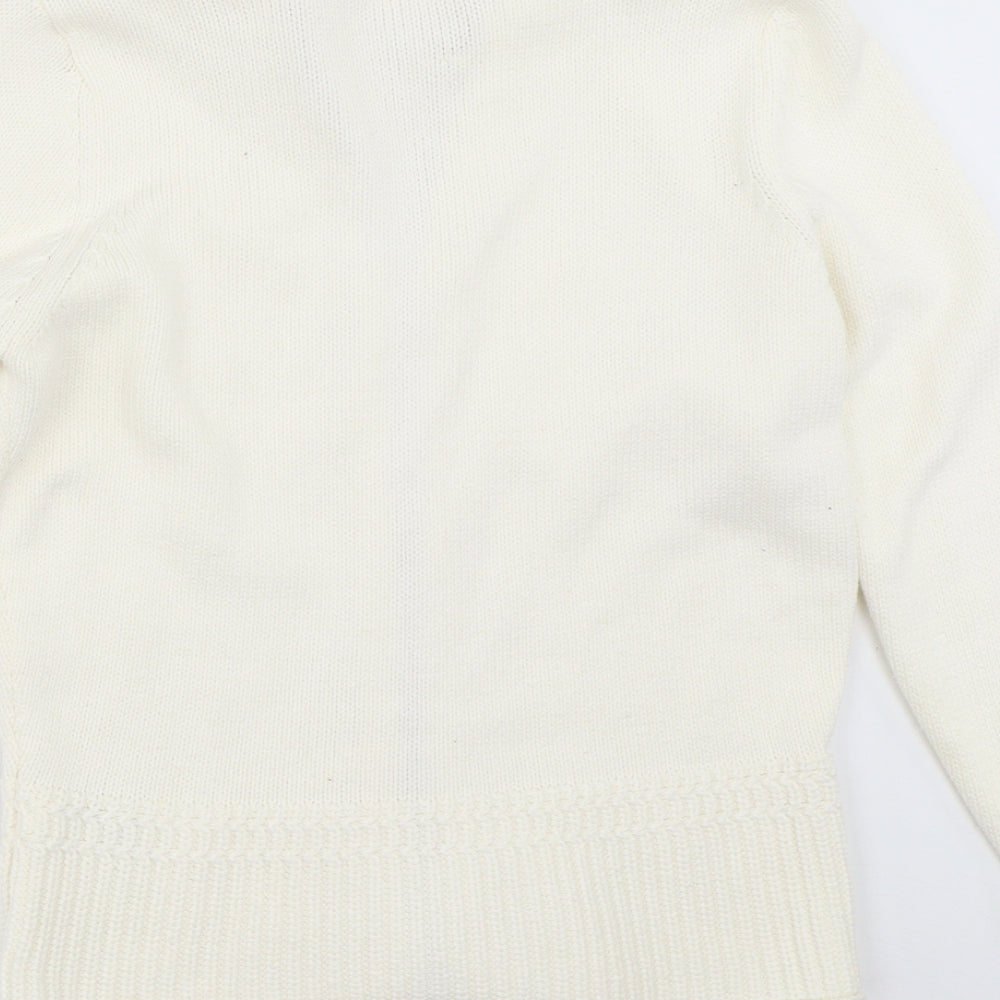 Marks and Spencer Womens Ivory   Full Zip Jumper Size 12