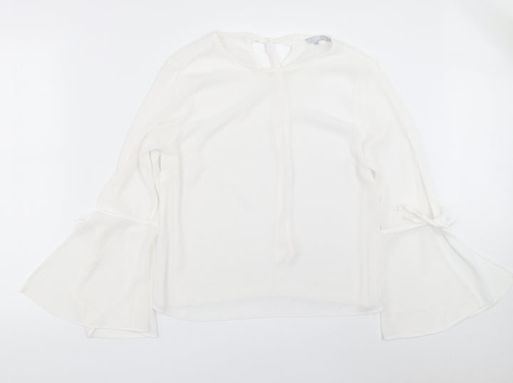 Red Herring Womens White Basic Blouse Size 12