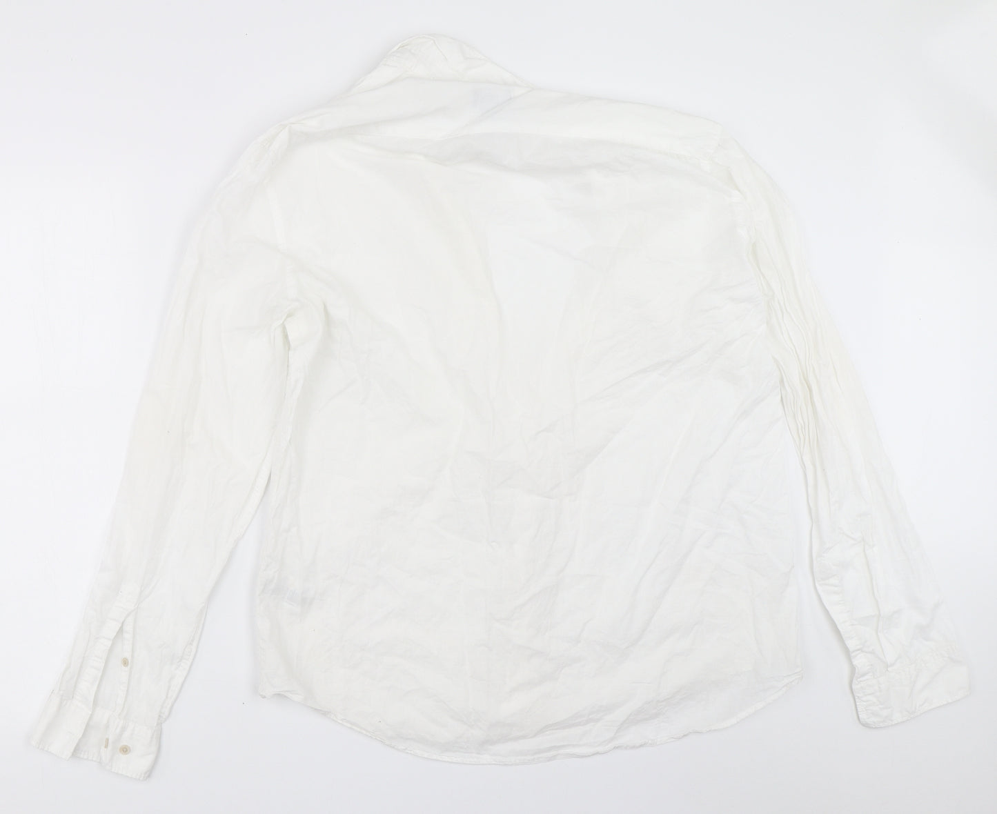 H&M Mens White    Button-Up Size L