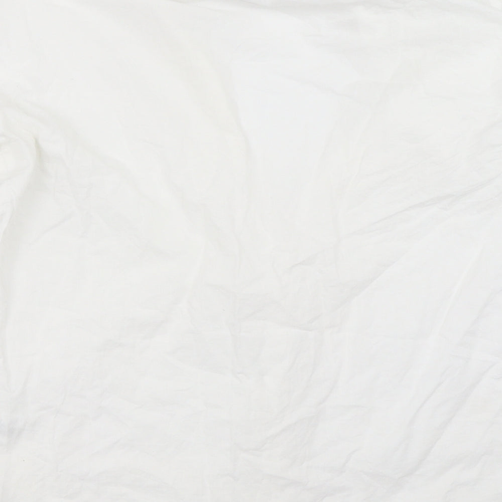 H&M Mens White    Button-Up Size L