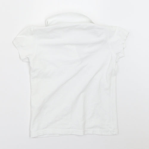 George Girls White   Basic Polo Size 5-6 Years  - school