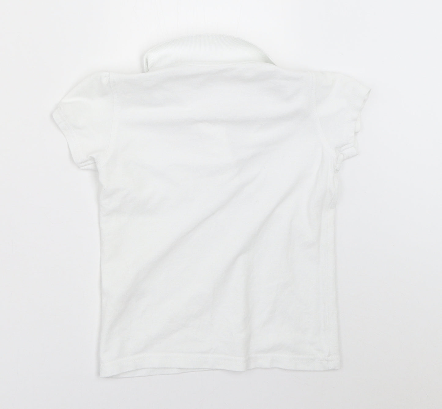 George Girls White   Basic Polo Size 5-6 Years  - school