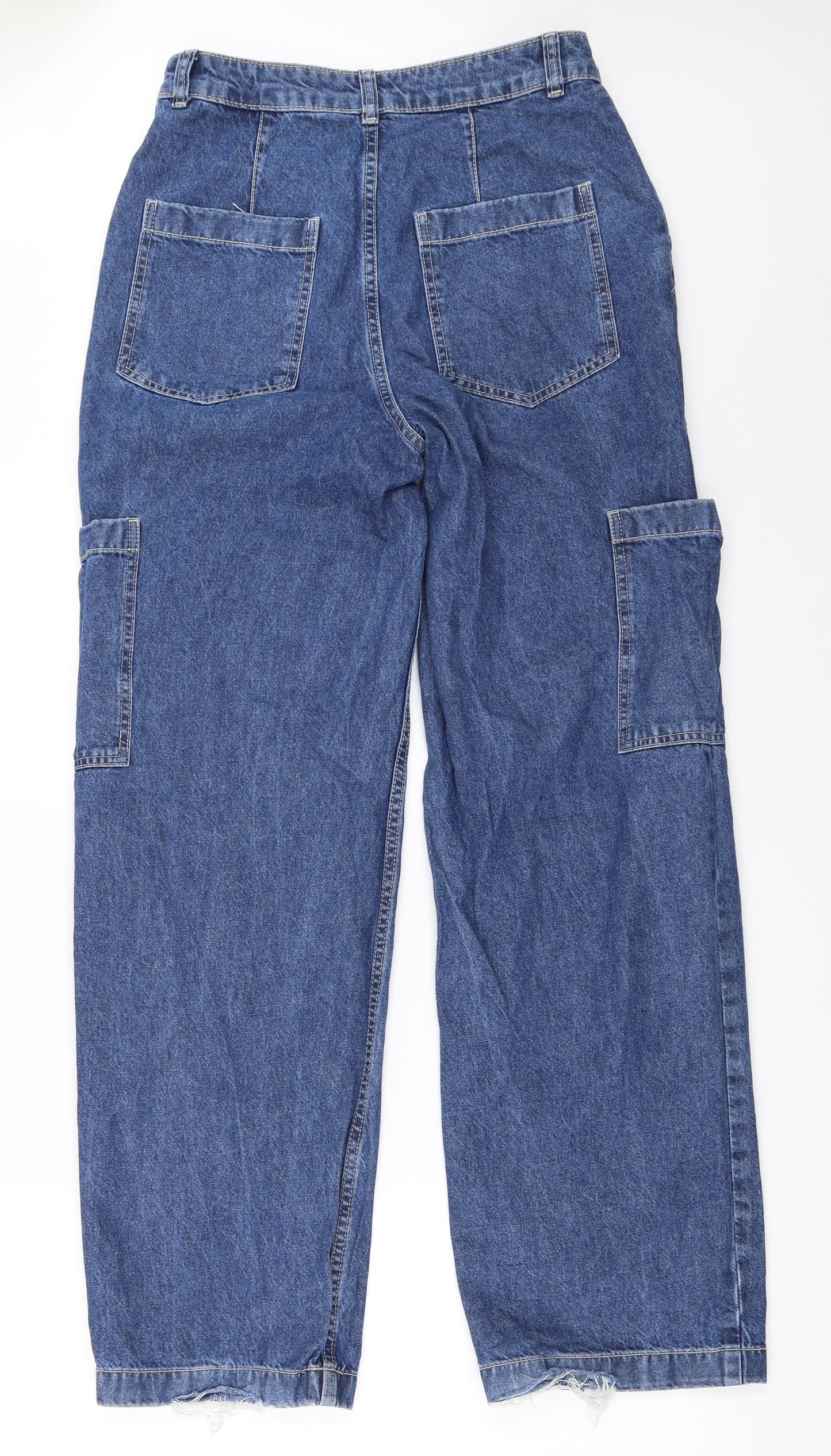 H&M Womens Blue  Denim Straight Jeans Size 38 L31 in