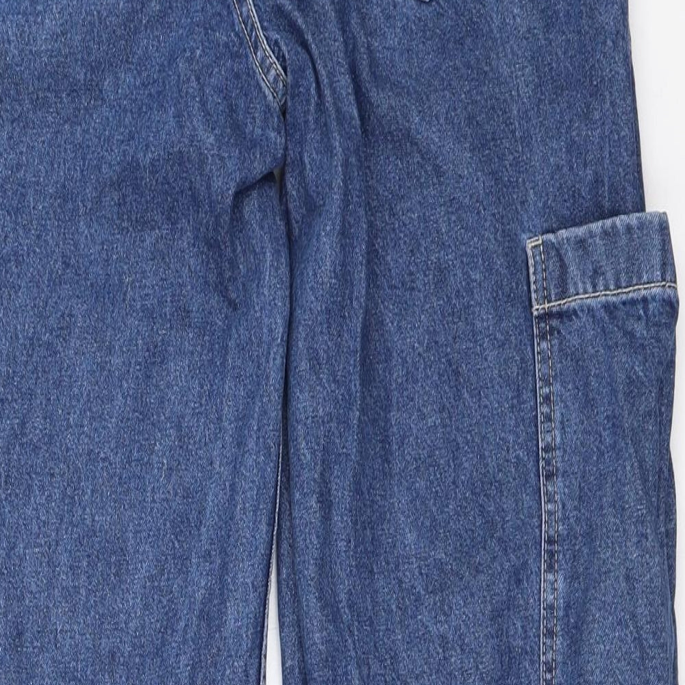 H&M Womens Blue  Denim Straight Jeans Size 38 L31 in