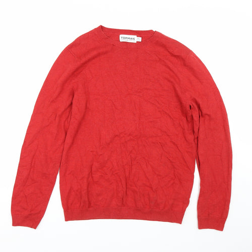 Topshop Mens Red   Pullover Jumper Size M