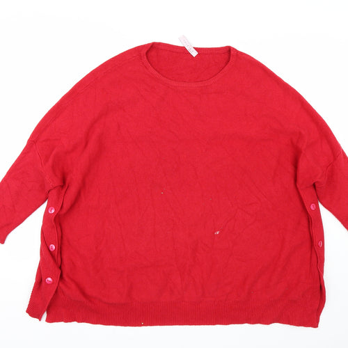 Amazing Womens Red   Pullover Jumper Size L