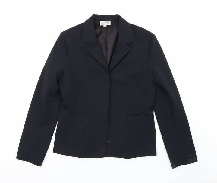Etan Womens Black   Jacket Suit Size 14